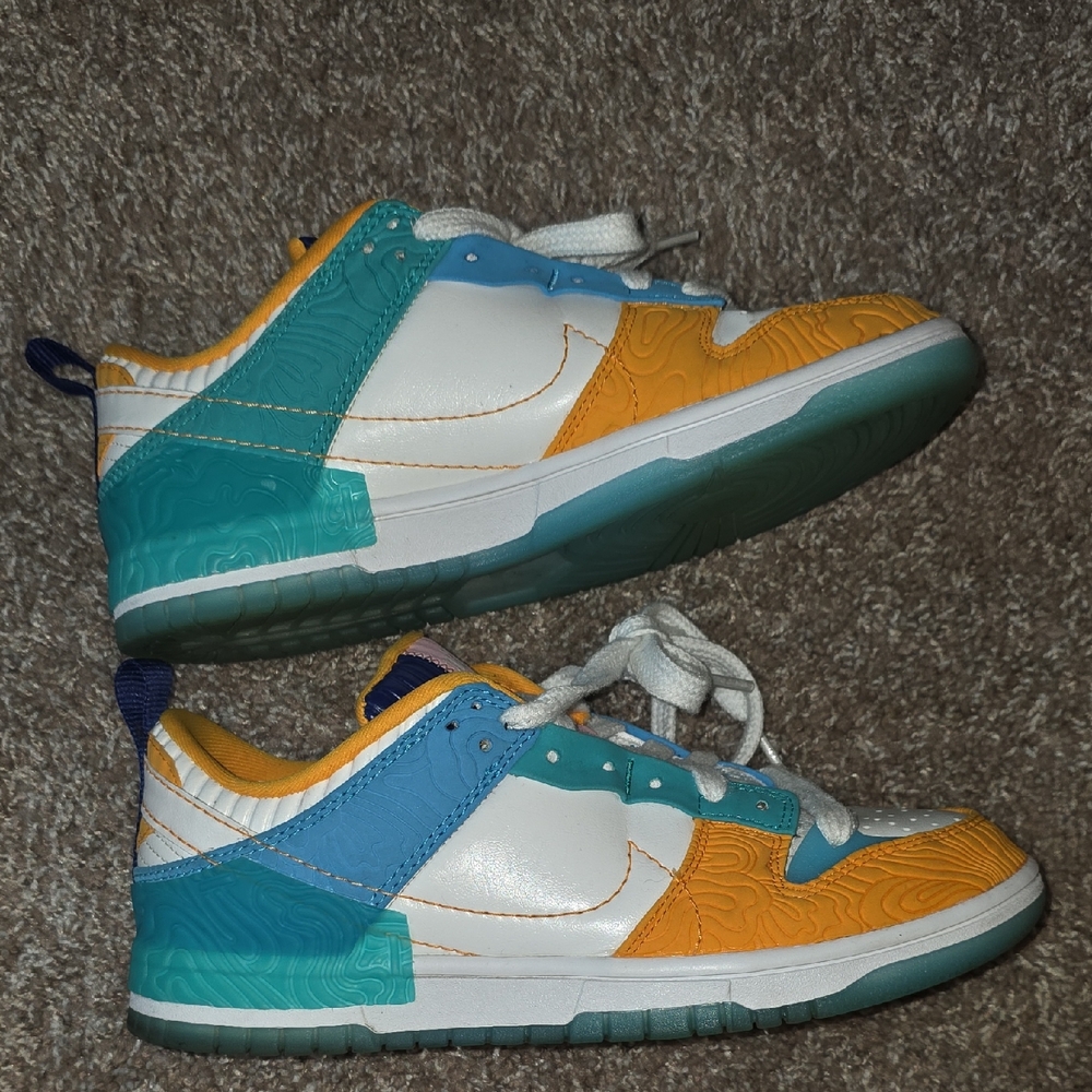 Nike Orange Blue Sneakers Classic Style